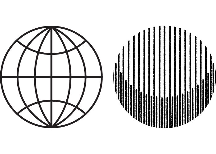 Sphäre und flacher Kreis