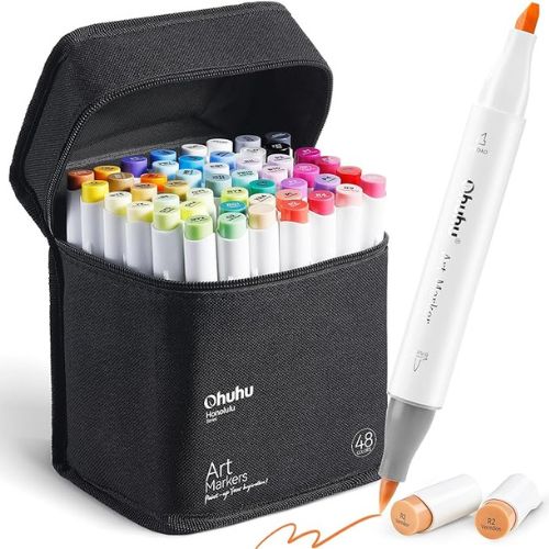 Ohuhu Alkoholmarker mit Pinselspitze auf Amazon