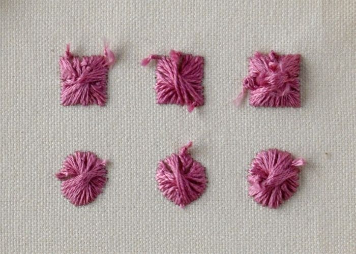 Rhodos Stitch Stickerei auf der Rückseite