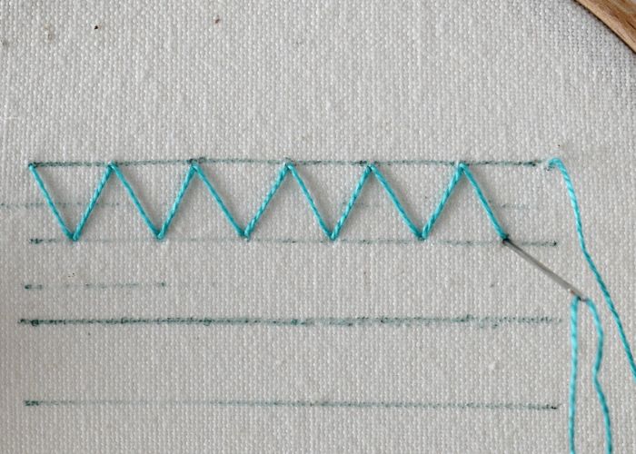 Arrowhead Stitch embroidery instructions