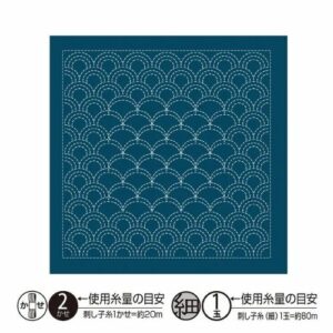 Olympus Seigaiha Japanese sashiko cotton sampler fabric on Etsy