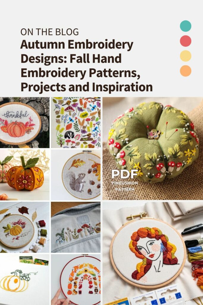 Cozy Fall Embroidery Patterns You’ll Love PIN image